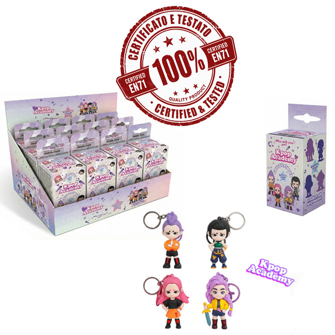 KPOP ACADEMY Portachiavi 7cm (In blind box x 9cm) In espo da 12pz 4ass…x12…x240